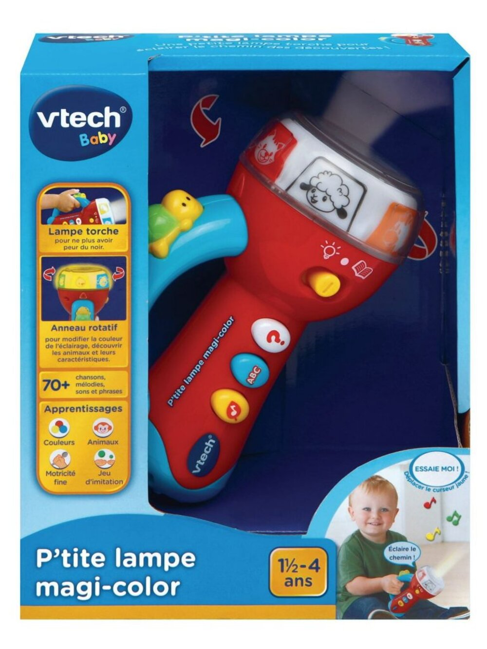Vtech Spin & Learn Color Flashlight Baby Musical Toy 1+ (French) New in Box